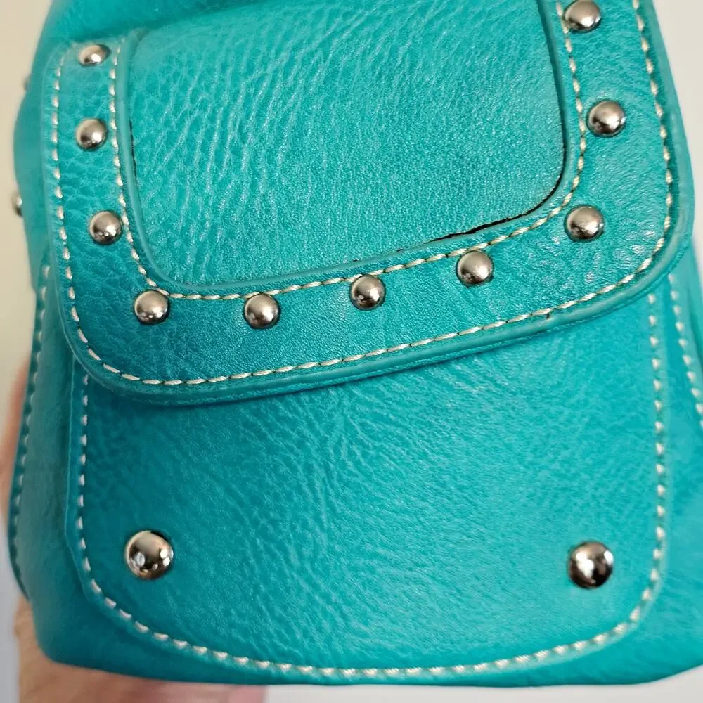 P & G Western Leather Concealed Carry Embroidered Steer Head Purse Handbag